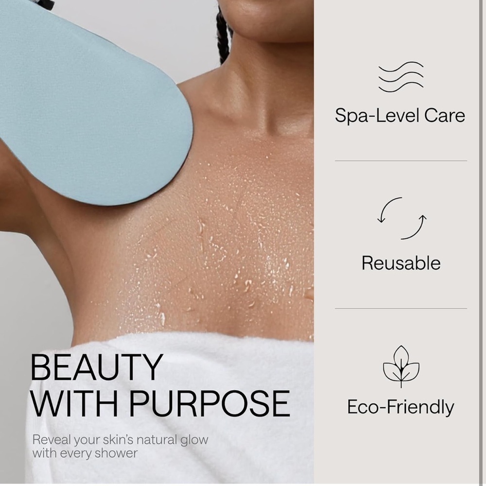 Korean Exfoliating Mitt, Dead Skin Remover, Exfoliating Body Scrubber Fa… - Picture 4 of 7